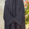 Dubai Stylish Black Burqa with Hijab and Inner – ঝালি কাটা ডিজাইন ও হালকা ব্ল্যাক স্টোনওয়ার্কসহ প্রিমিয়াম নিদা বোরকা