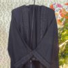 Dubai Stylish Black Burqa with Hijab and Inner – ঝালি কাটা ডিজাইন ও হালকা ব্ল্যাক স্টোনওয়ার্কসহ প্রিমিয়াম নিদা বোরকা