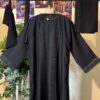 Dubai Stylish Black Burqa with Hijab and Inner – ঝালি কাটা ডিজাইন ও হালকা ব্ল্যাক স্টোনওয়ার্কসহ প্রিমিয়াম নিদা বোরকা