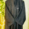 Jet Black Closed Nidha Abaya with Stones (দুবাই বোরকা)