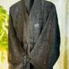 Jet Black Closed Nidha Abaya with Stones (দুবাই বোরকা)