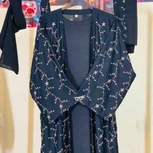 Buy Dubai Zoom Full Embroidery Abaya with free Hijab, Belt & Inner online in Bangladesh