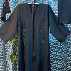 Buy Black Leaf Karchupi Hand Stone Abaya – দুবাই বোরকা online in Bangladesh