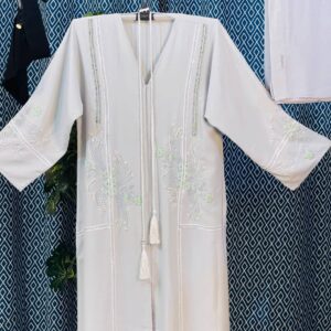 Buy White Karchupi Hand Stone Abaya – দুবাই বোরকা online in Bangladesh
